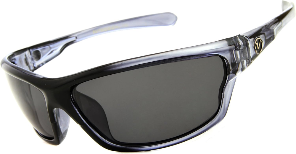 Men's 65mm Polarized Rectangular Sports Wrap Sunglasses for Active Lifestyles