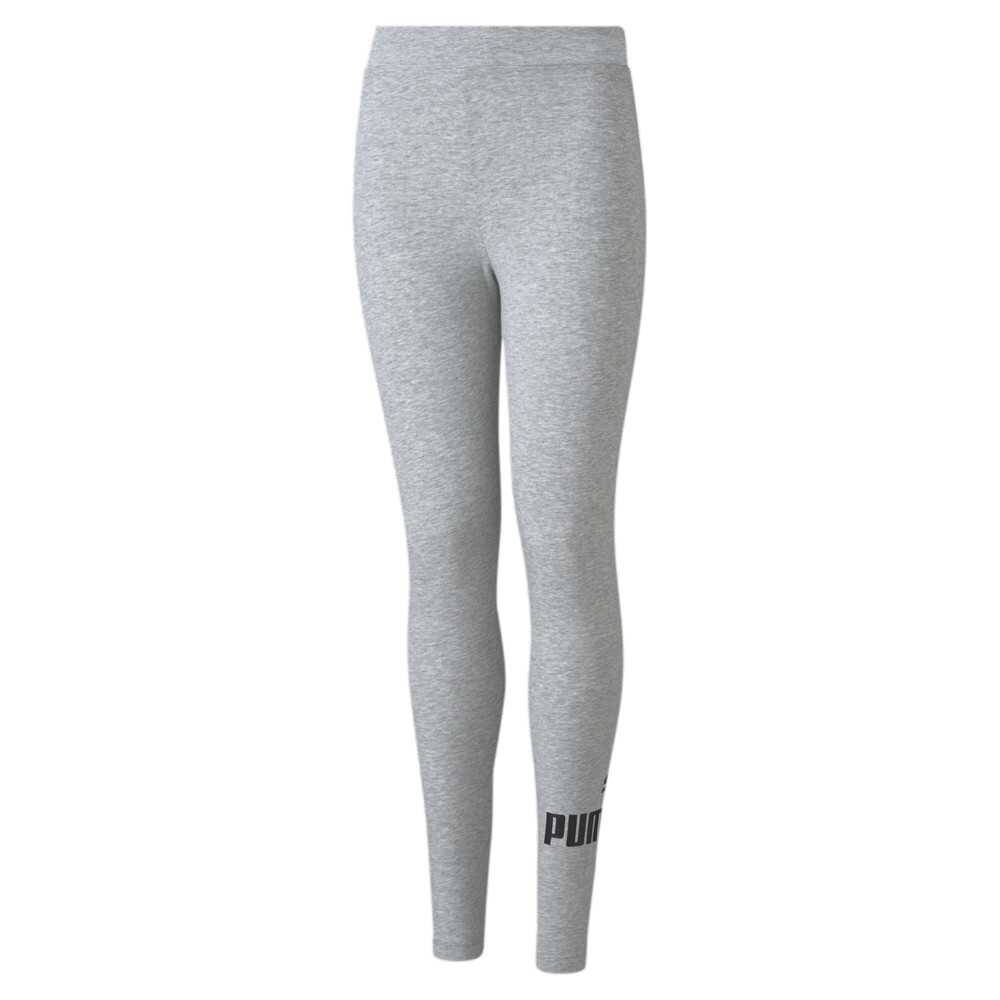 Puma Ess Logo Leggings Youth Girls Grey Athletic Casual 58703504