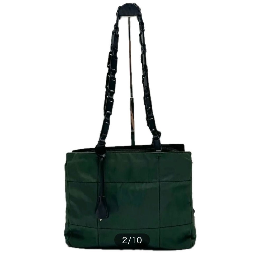 RARE Prada quilted plaid chain shoulder tote bag in excellent condition