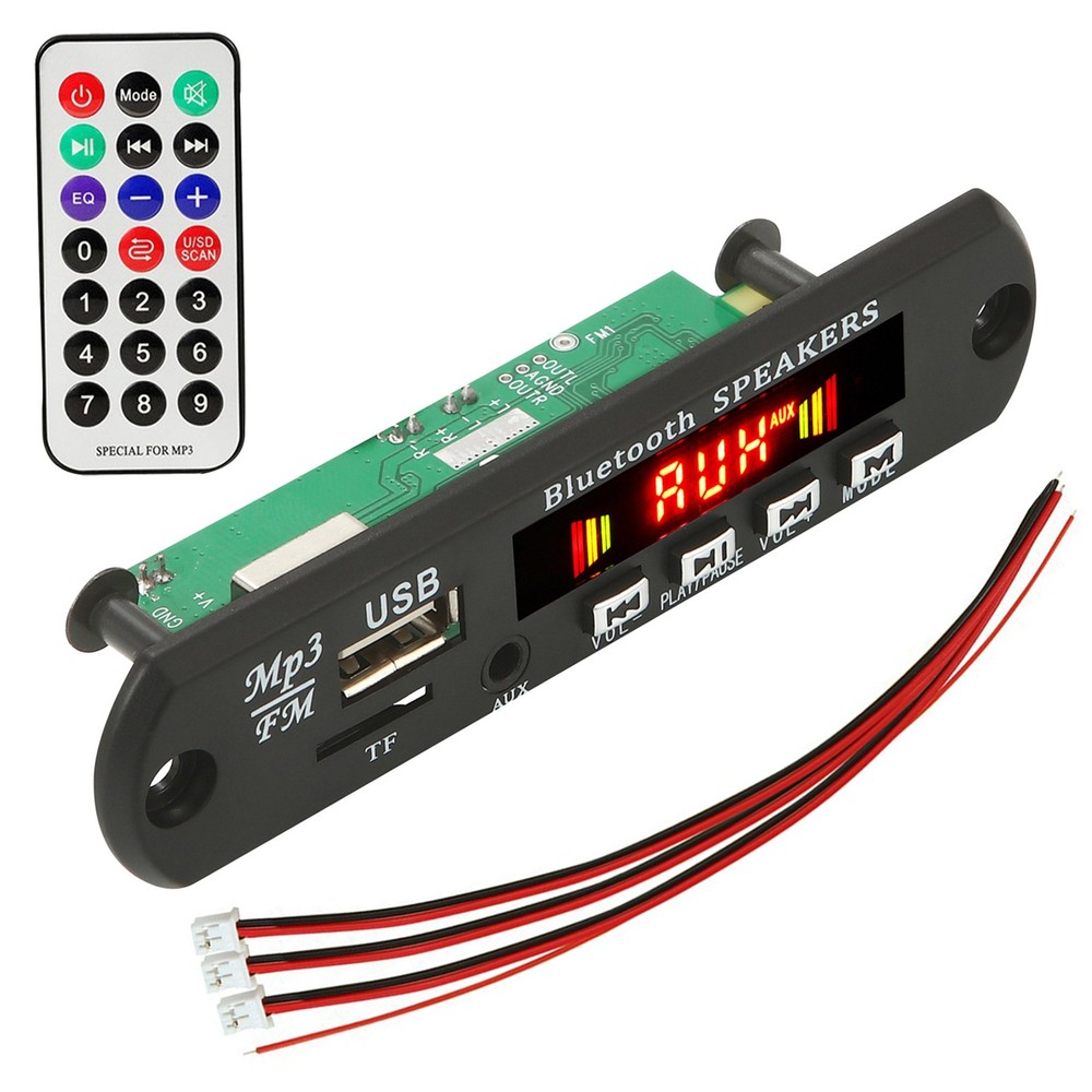 Wireless Bluetooth 5.0 12V 2*25W MP3 WMA Decoder Board Car Audio USB TF FM A