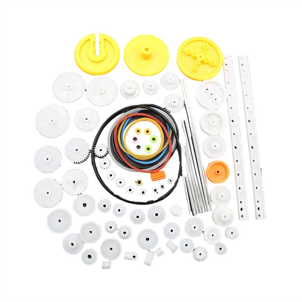 82PCS/Set Plastic Gear DIY Technology Set for Toy Motor Car Robot Model Kit M