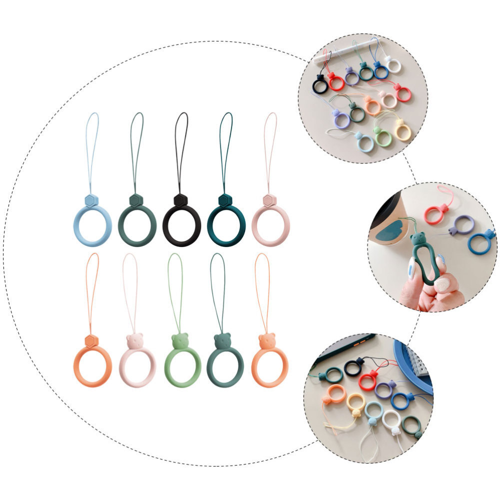 10 Pcs Car Hanging Accessories Phone Case Ring Buckle Camera Lanyard