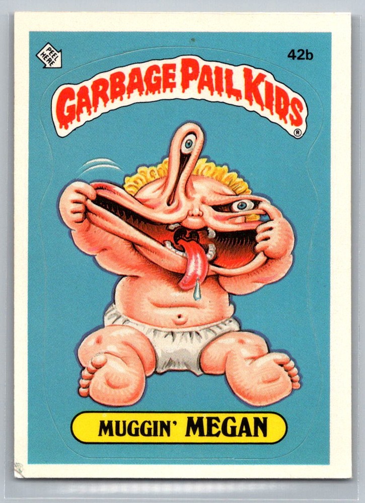 1985 Topps Garbage Pail Kids Series 2 Muggin Megan #42b GPK Card
