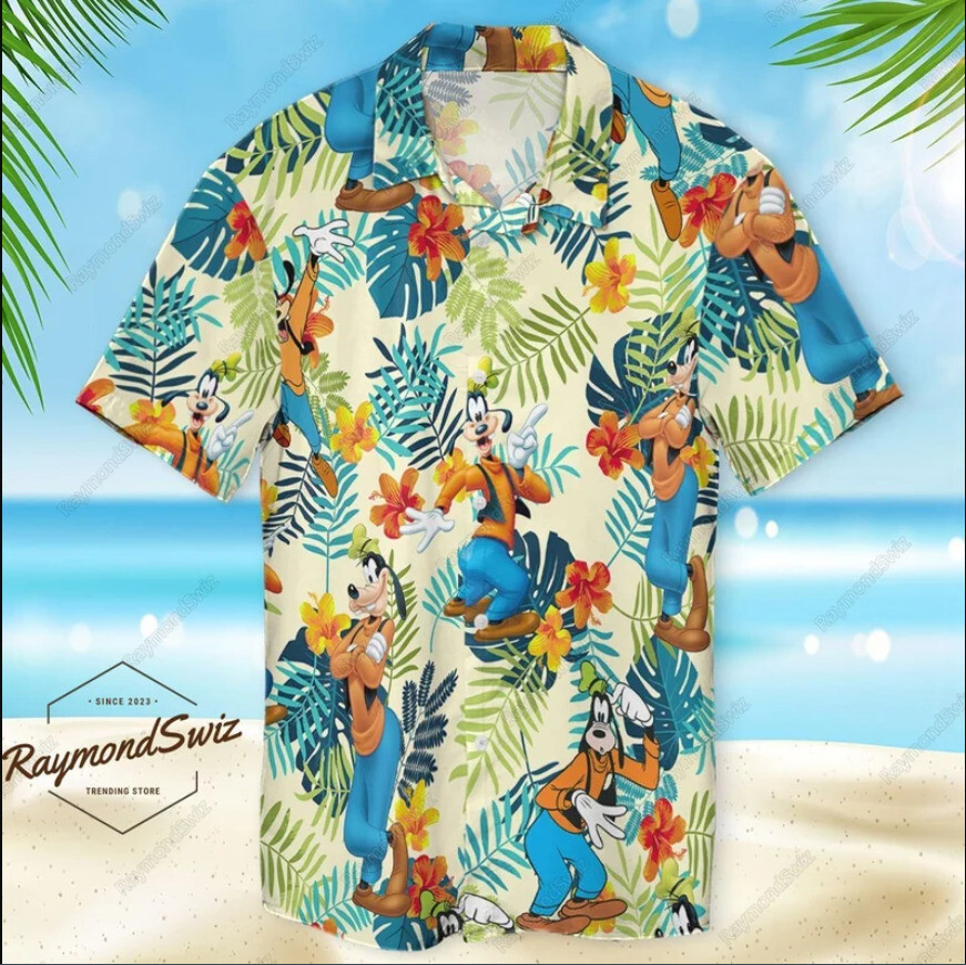 Halloween Goofy Button 3D Hawaii Shirt Halloween Gift Best Price Christmas Gift