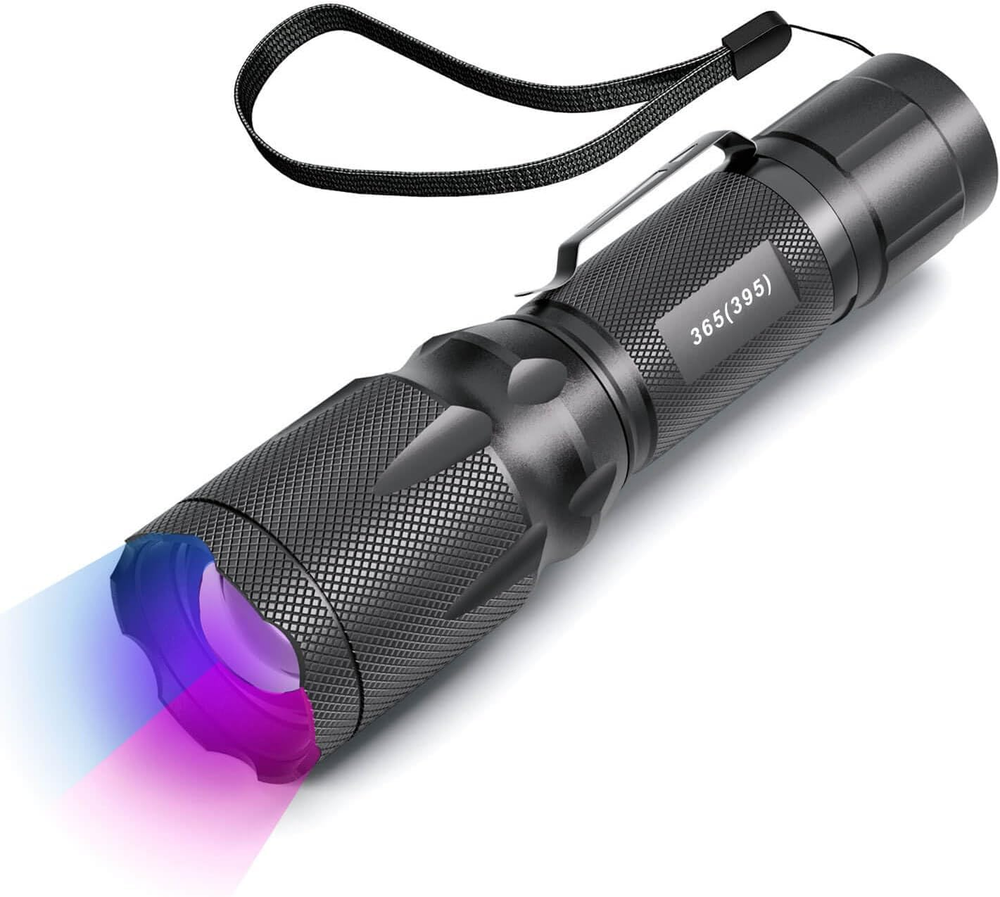 365Nm 395Nm UV Flashlight Blacklight Dual-Mode Black Light for UV Glue Curing