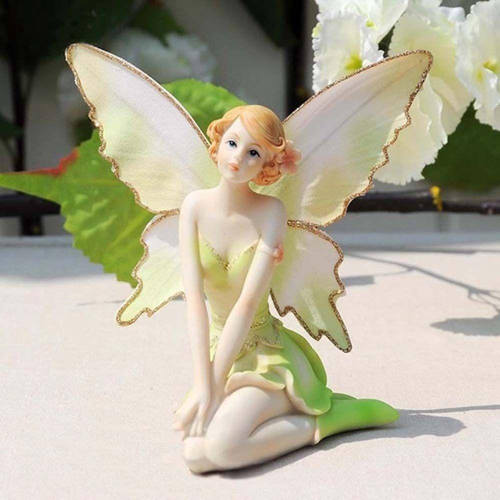 Figurine Cut Fairy Multicolor Resin Modern Small Novelty Carved Free Stand Decor