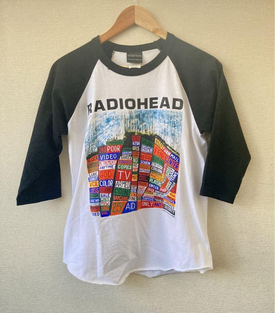 Band T-Shirt Radiohead Hail To The Thief Three quarter sleeve F/S Japan
