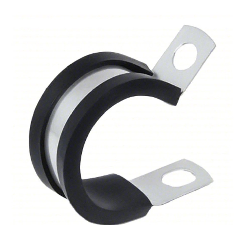 250-Pack 3/4-Inch Stainless Steel Rubber Cushioned Cable Clamps