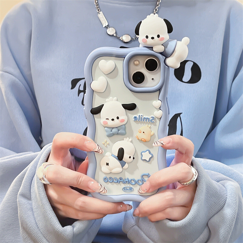 3D Cute Anime Anti-Drop Phone Case for iPhone 16 15 14 13 12 11 XR 8 7