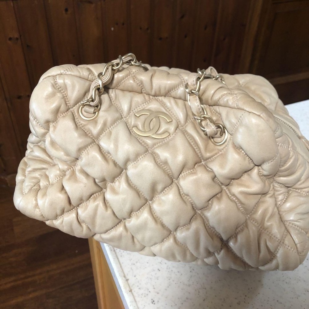 Chanel Bubble Quilted Chain Crossbody Bag