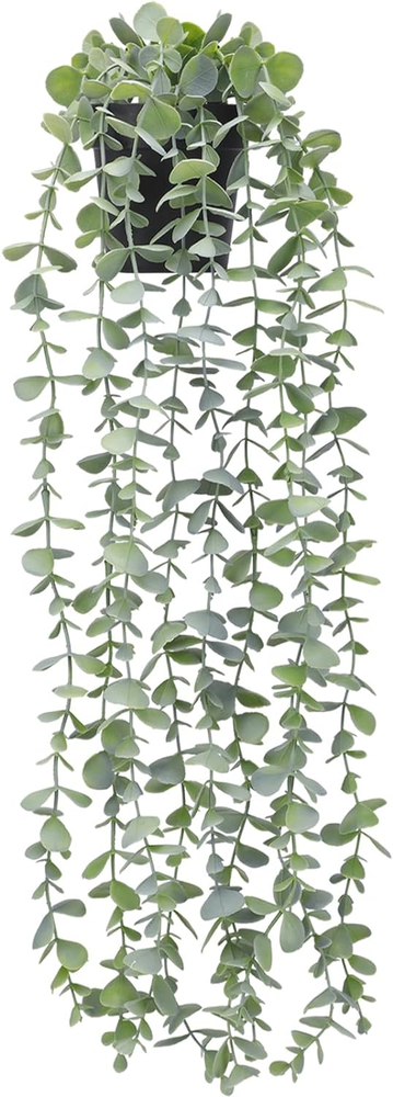 Artificial Hanging Plants - Small Fake Potted Decor for Indoor Greenery