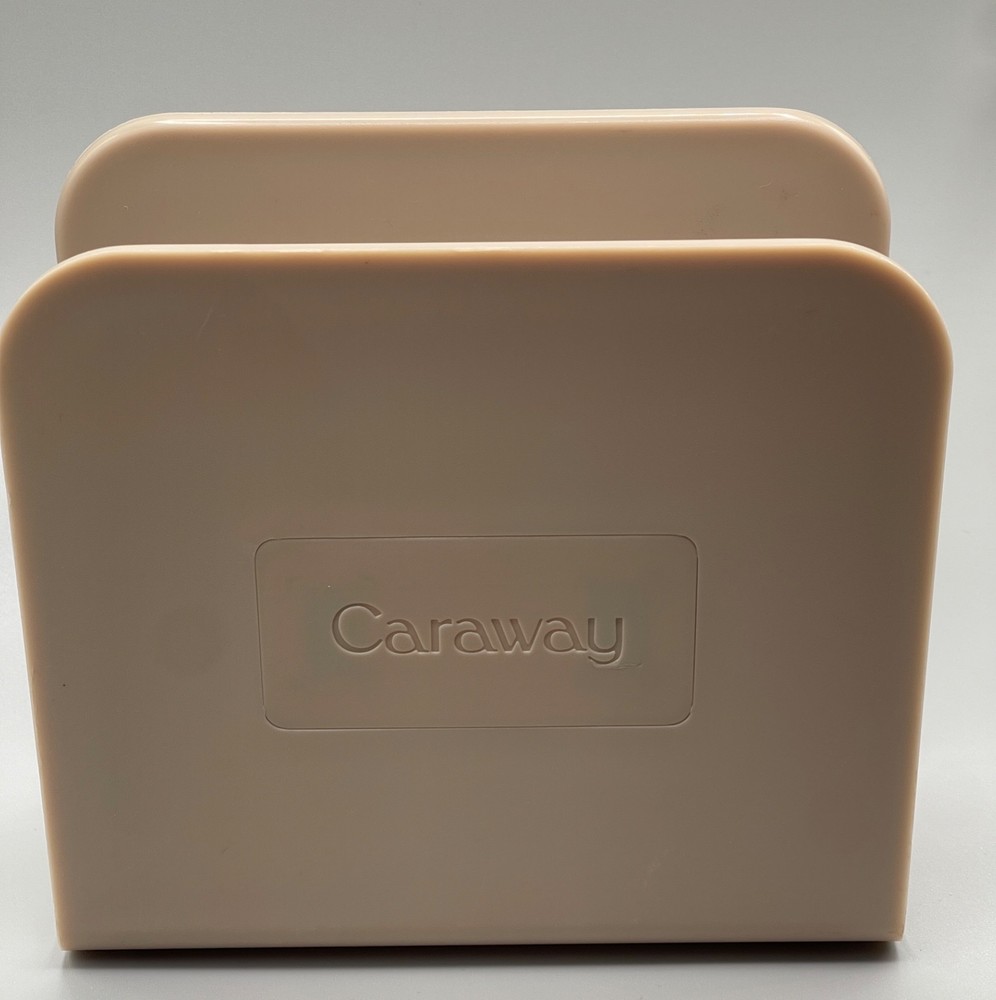 Caraway Magnetic Pot Pan Lid Holder Organizer Storage Divider  Beige