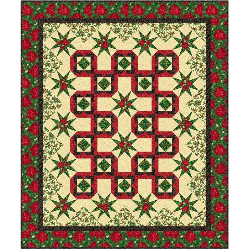 Quilt Kit~Poinsettia64