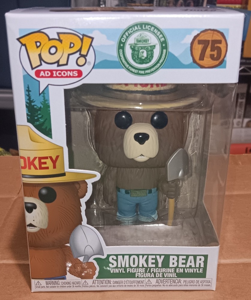 Funko POP! - Smokey Bear - Ad Icons #75 - W/ Protector - Near Mint - Wildfires