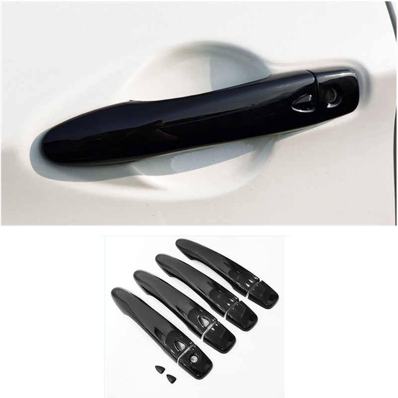 Glossy Black Door Handle Covers for Nissan Kicks 2017-2023 Upgrade