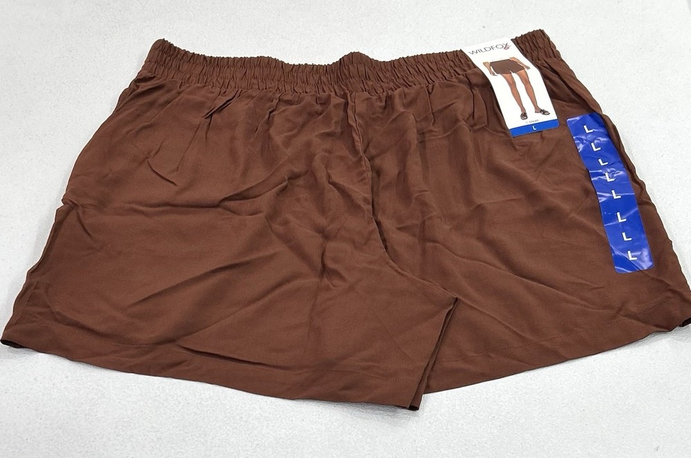 Wildfox Women's Relaxed Fit Pull-On Shorts, Brown, Size L