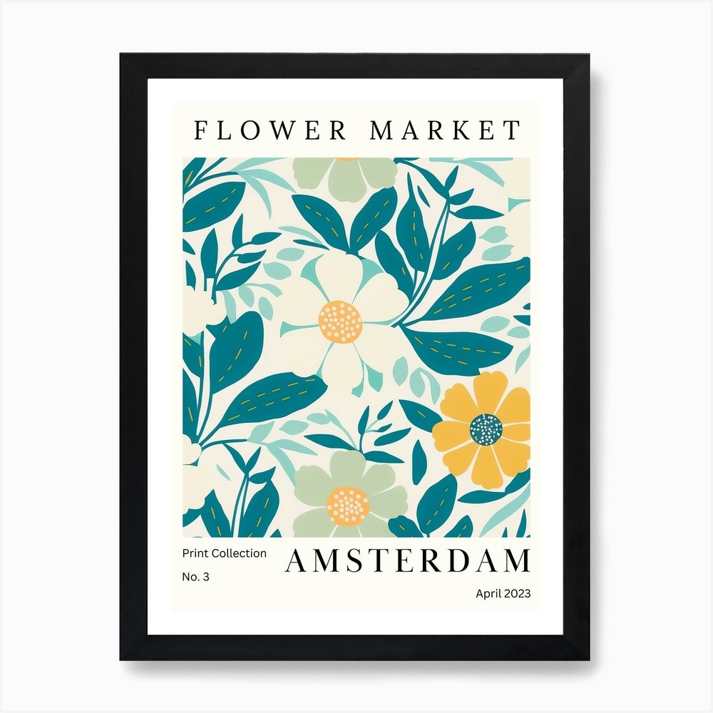 Flower Market Art Print Framed Wall Art Poster Canvas Print Picture