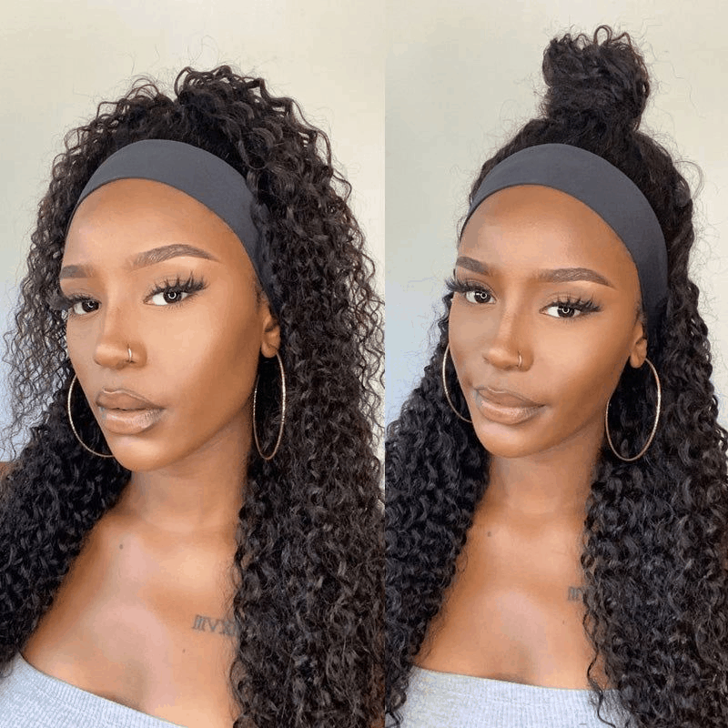 Jerry Curly High-Density Headband Wig 180% Flash Sale-image