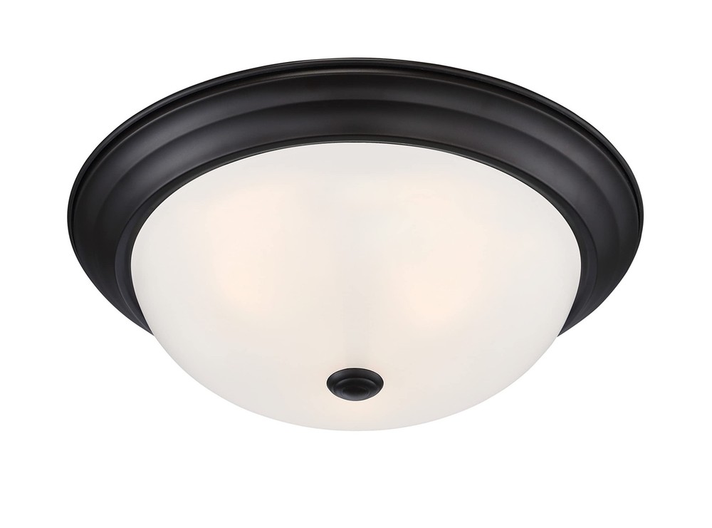 3-Light Flush Mount Ceiling Light, 15 Inch Lighting Fixture for Kitchen, Bedr...