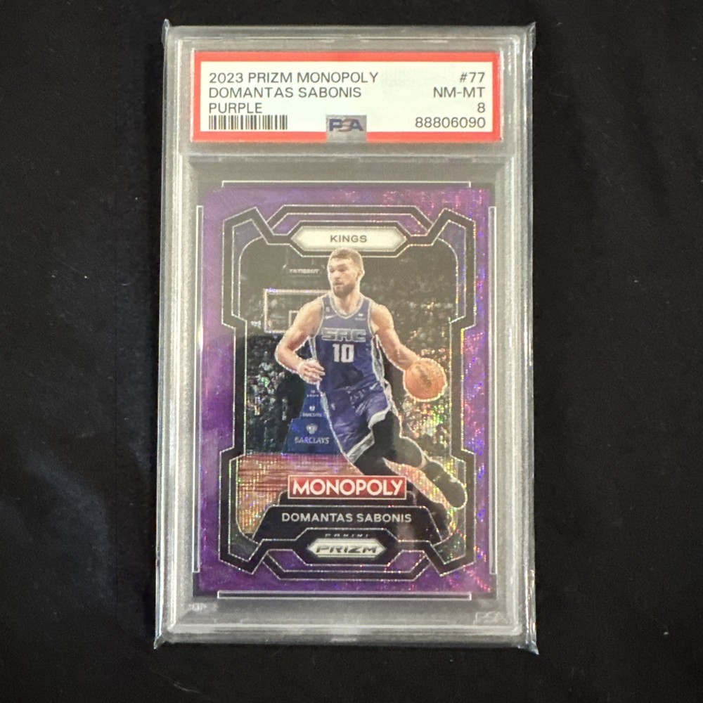 2023-24 Panini Prizm Monopoly Domantas Sabonis #77 Purple Wave Prizm Basketball Card