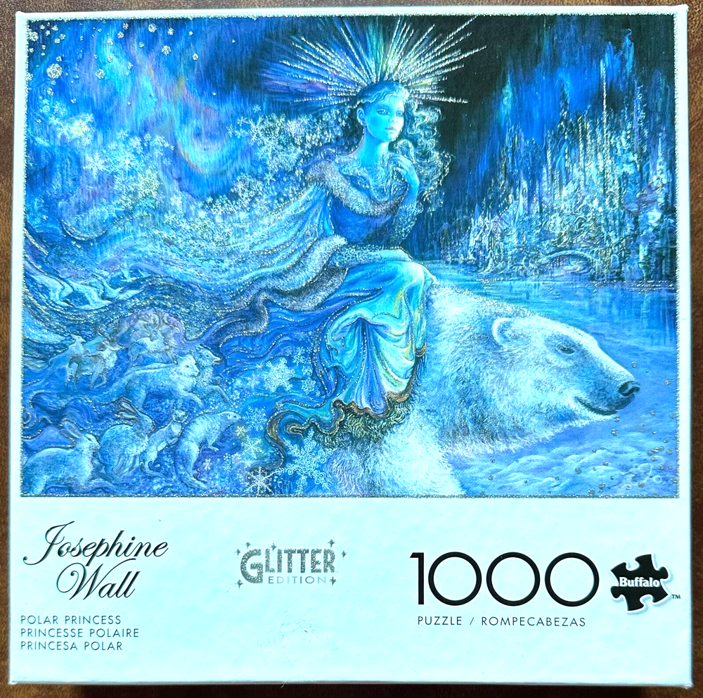 Polar Princess NEW 1000 pc Puzzle Bear Princess Holding a Small Animal Flowing