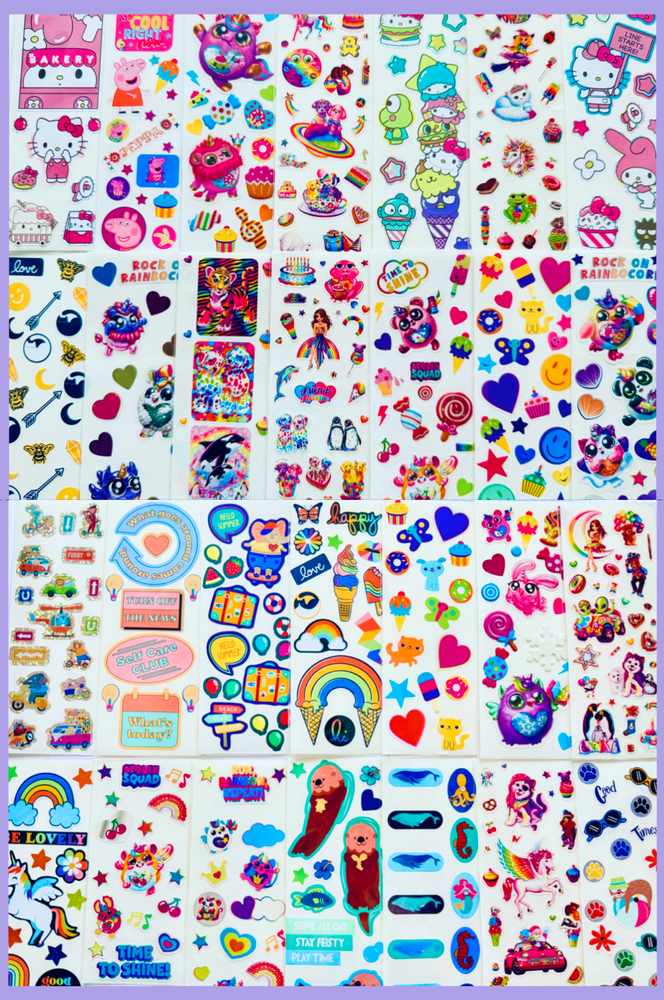 20+ New Sticker Sheets | Wholesale Stickers Lot | Mixed Themes 4 All Occasions