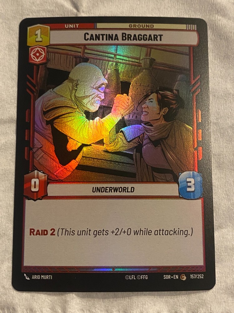 STAR WARS UNLIMITED TCG SoR CANTINA BRAGGART Foil NM