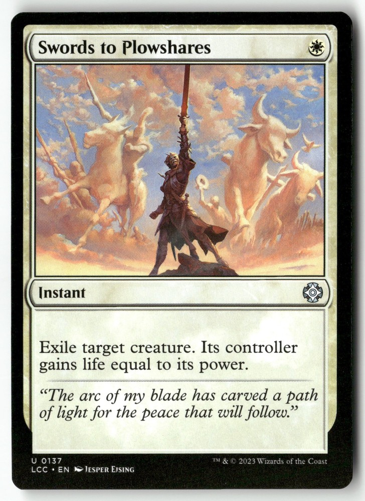 Swords to Plowshares U 137 Non-Foil NM MTG Commander: The Lost Caverns of Ixalan