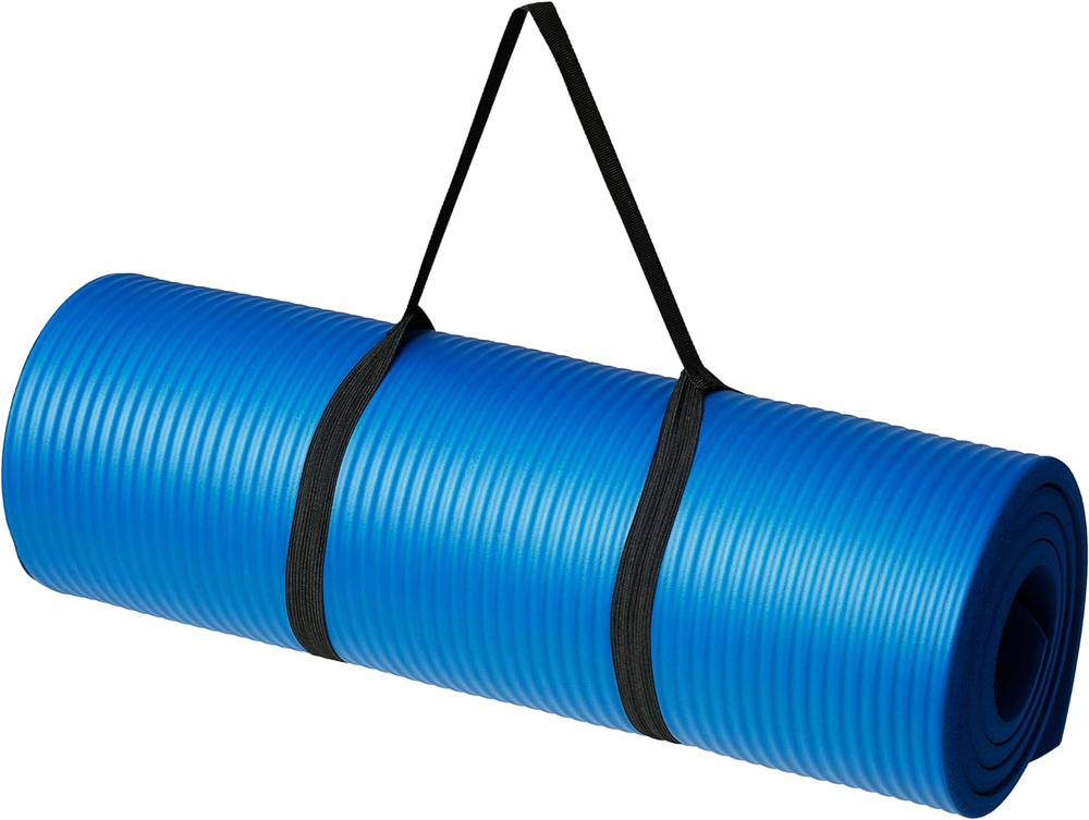 1/2 Inch Extra Thick Exercise Yoga Mat with Carrying Strap
