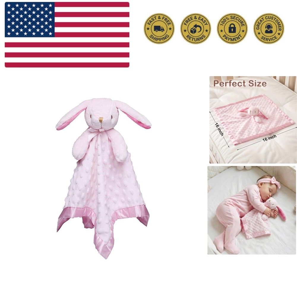 Loveys for Babies Bunny Security Blanket Baby Girl Gifts Newborn Soft Pink Lo...