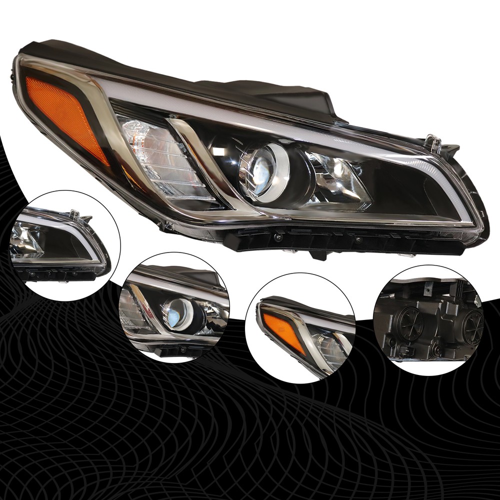 For 2015 2016 2017 Hyundai Sonata OEM Headlight Headlamp Right Passenger Side RH