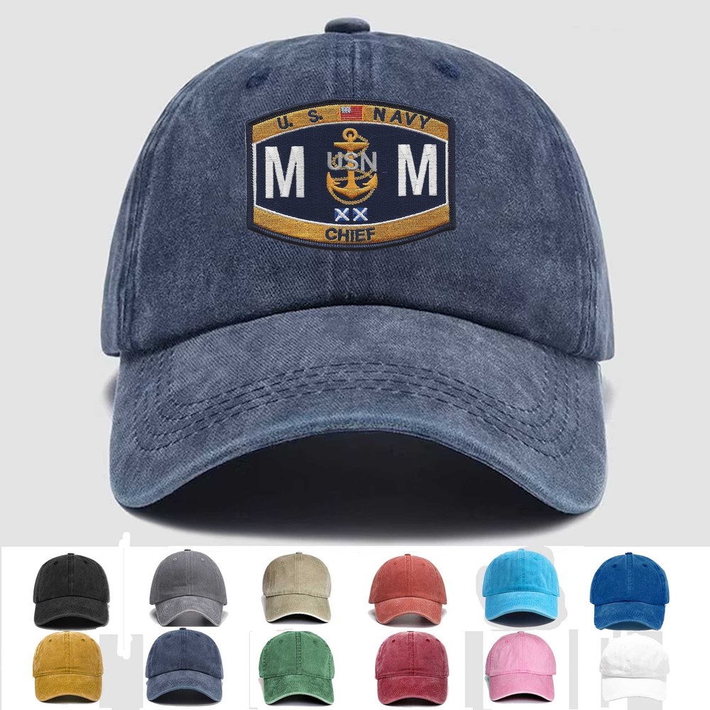 Custom Embroidered Hat MMC Chief Machinist Mate, Veteran Cap, Trucker Hat, Gift