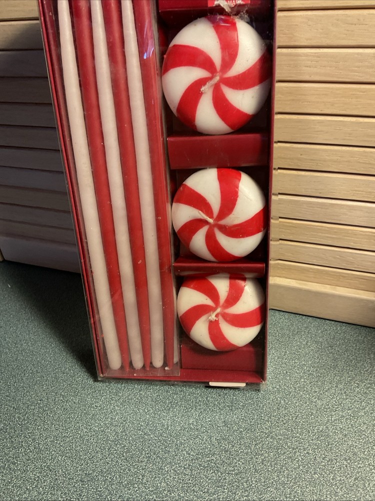 Peppermint Scented Round and Taper Candles