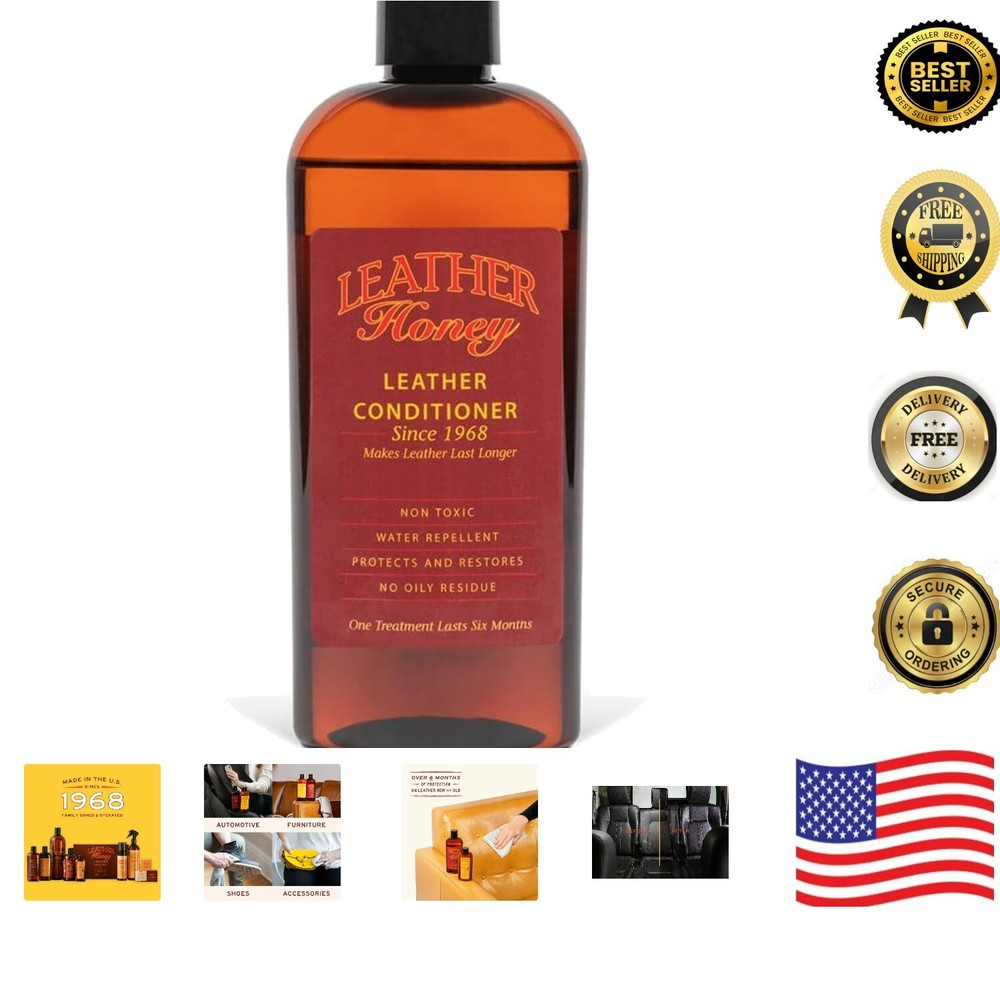 American-Made Leather Care Since 1968 - Water-Repellent Formula for All Colors