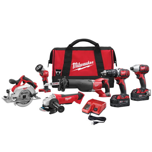 Milwaukee 269626 M18 Cordless Lithium-ion 6-tool Combo Kit