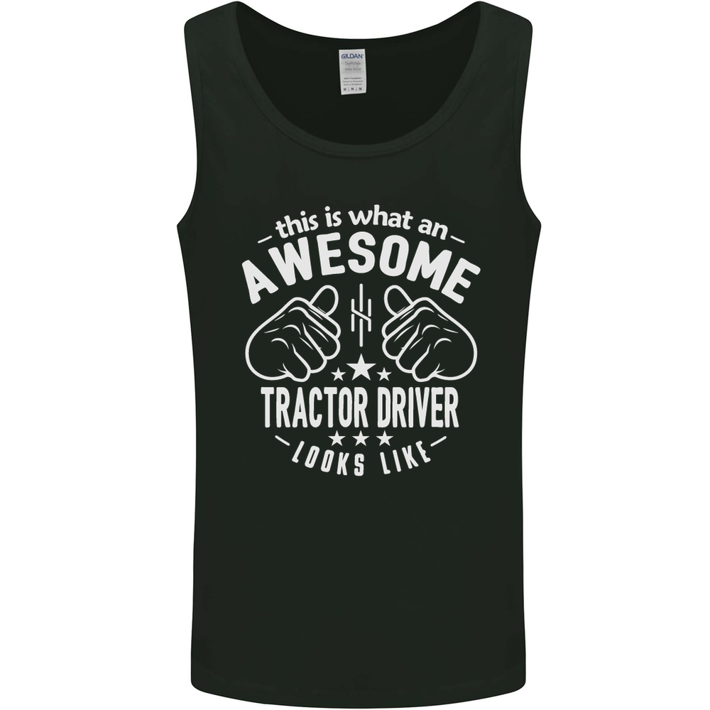 An Awesome Tractor Driver Looks Like Mens Vest Tank Top