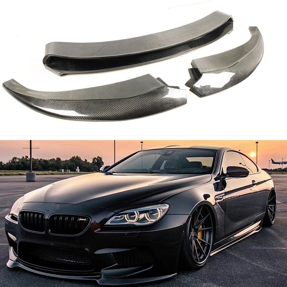 Carbon Fiber V Style  Front Bumper Spoiler Lip Kit For BMW F06 6 Series M6 12-17