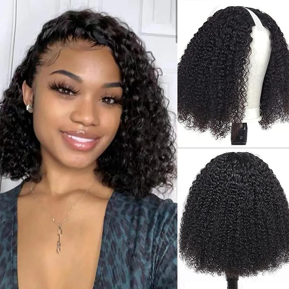 Short Bob Curly Wigs 100% Human Hair HD Lace Front Remy Hair