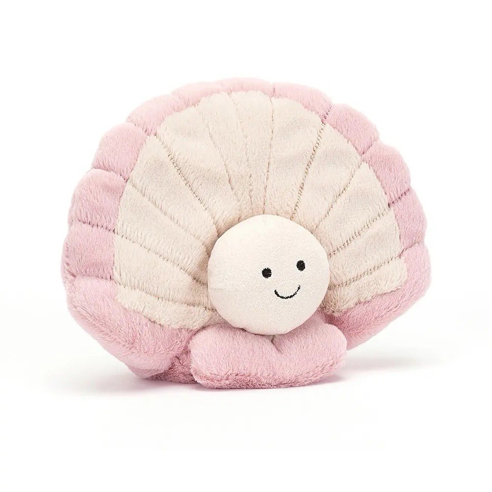 Jellycat Amuseables Clemmie Clam Soft Plush Toy - Brand New With Tags