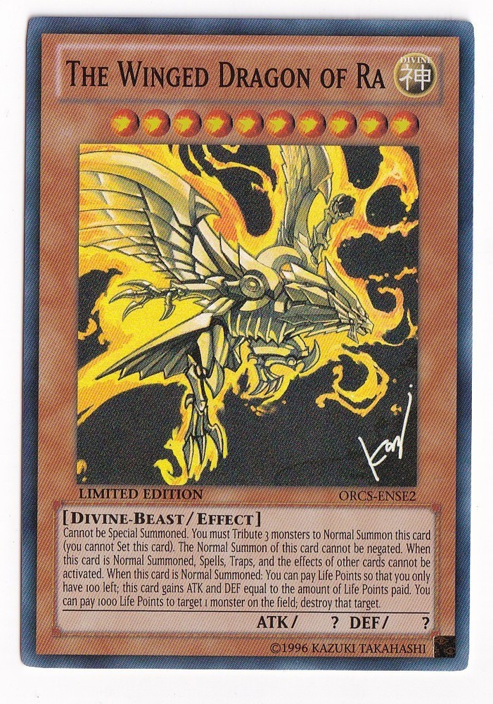 The Winged Dragon of Ra ORCS-ENSE2 Limited Edition Order of Chaos