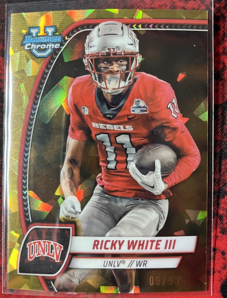 2024 Bowman Chrome Sapphire Ricky White Gold Rookie /50