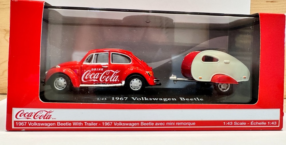 1967 VOLKSWAGEN COCA-COLA BEETLE RED W/ TEARDROP TRAILER RED