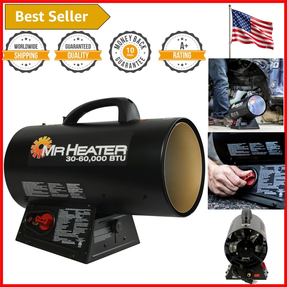 Rugged 60,000 BTU Portable Propane Heater - Ideal for Outdoor and Jobsite Use