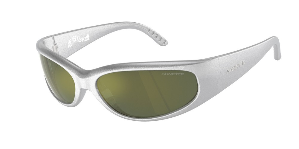 ARNETTE AN4302 Catfish Metallic Silver Dk Green Mirrored Men's Sunglasses 62mm