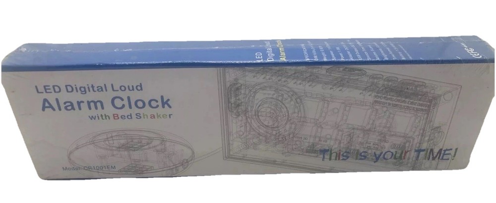Digital LED Alarm Clock with Bed Shaker – New & Sealed
