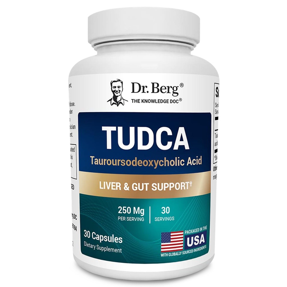 Dr. Berg TUDCA Supplement (Tauroursodeoxycholic Acid) - 30 Count (Pack of 1)