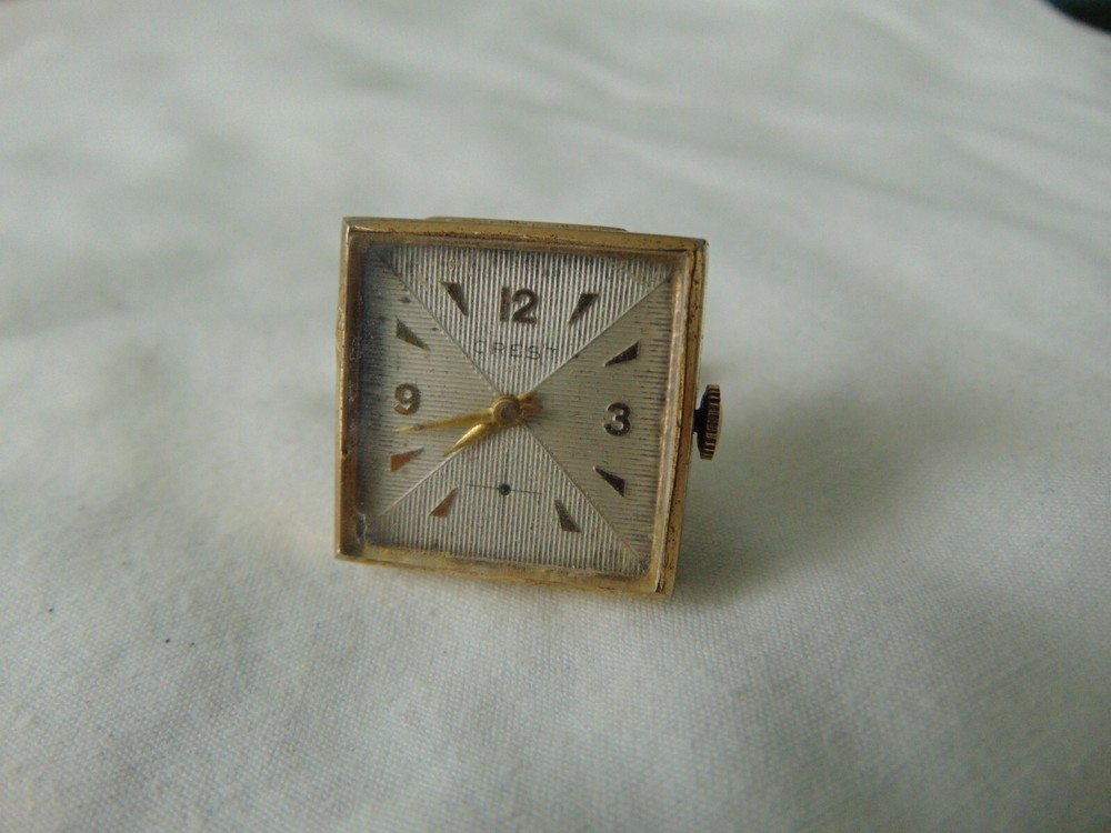 Antique Crest signed cufflink watch vintage collectible