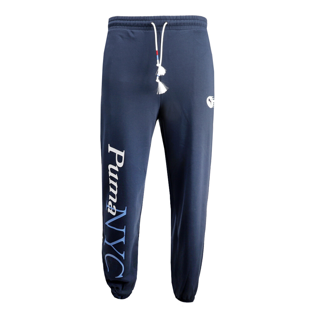 Puma NYC Running Laps Sweatpants for Men in Blue Athletic Casual Style 68196214
