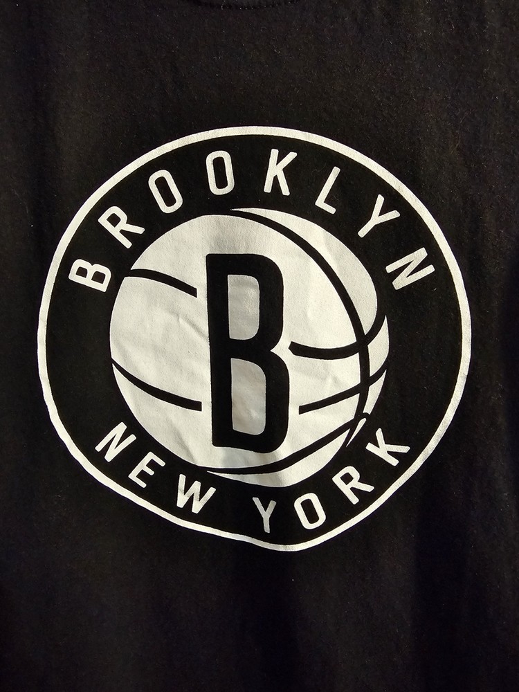 Brooklyn Nets Kevin Durant Large Mens Black Double-sided Graphic Logo Tee