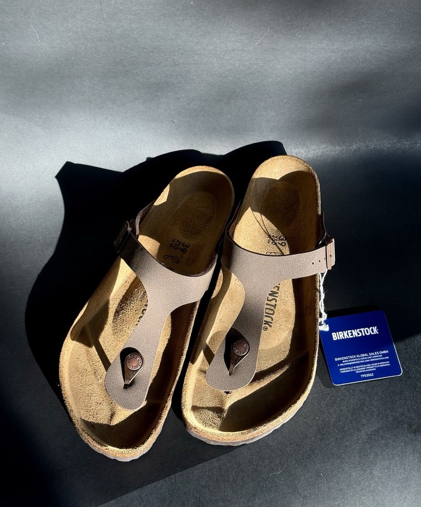 Birkenstock Gizeh Birkibuc Mocha Sandal Regular Wide EU 39; US 8-8.5